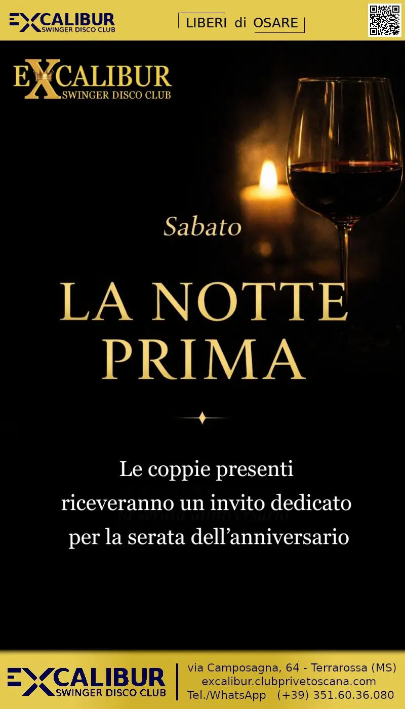 Swinger club prive evento Lanotte prima